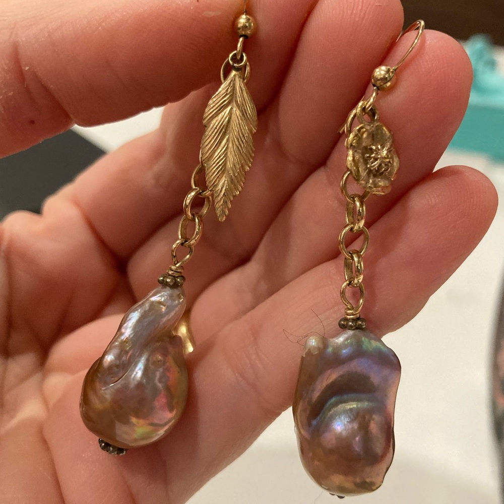 Custom made pearl earrings